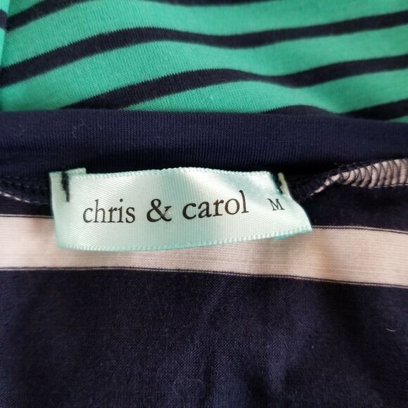 CHRIS & CAROL STRIPED TUNIC GREEN AND BLACK - Size M - Picture 5 of 5